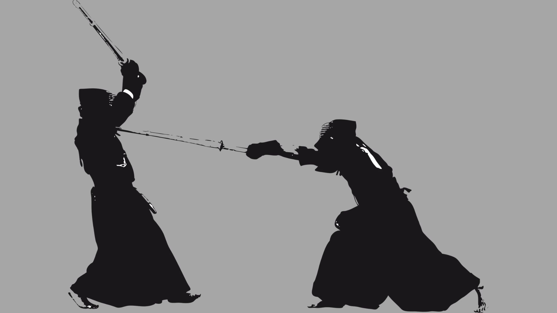 Two people contending in Kendo