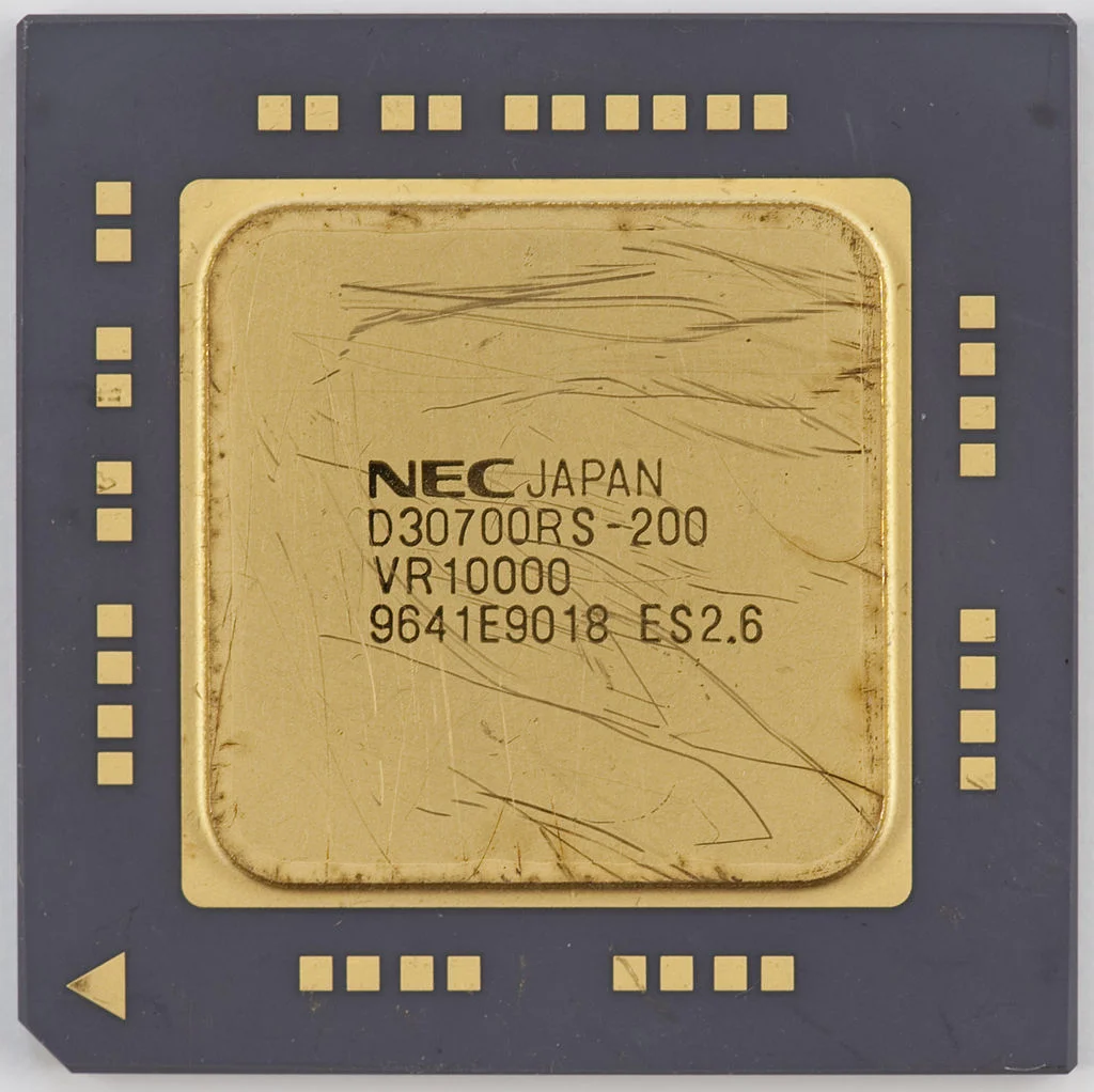 A Japanese branded NEC computer chip